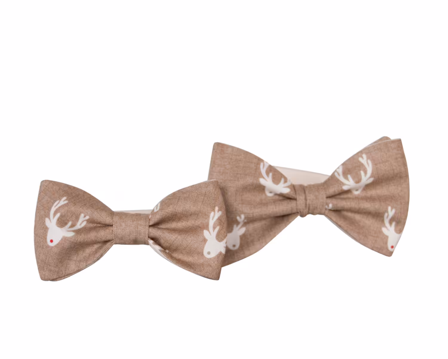 Beige jule-butterfly til far og søn 2 Sæt med beige jule-butterfly til far og søn